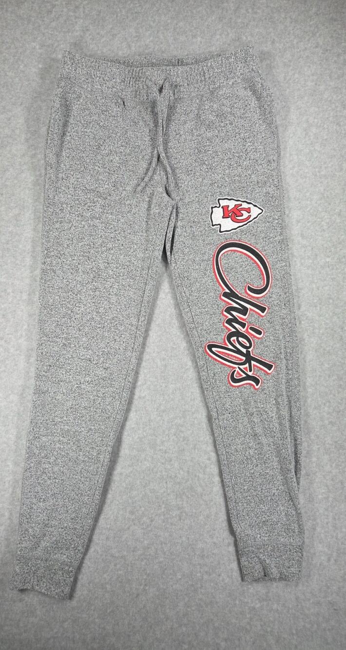 NFL Team Apparel Kansas City Chiefs Loungewear Jogger Pants Womens Small S Gray
